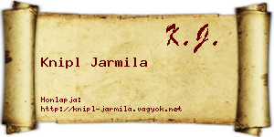 Knipl Jarmila névjegykártya